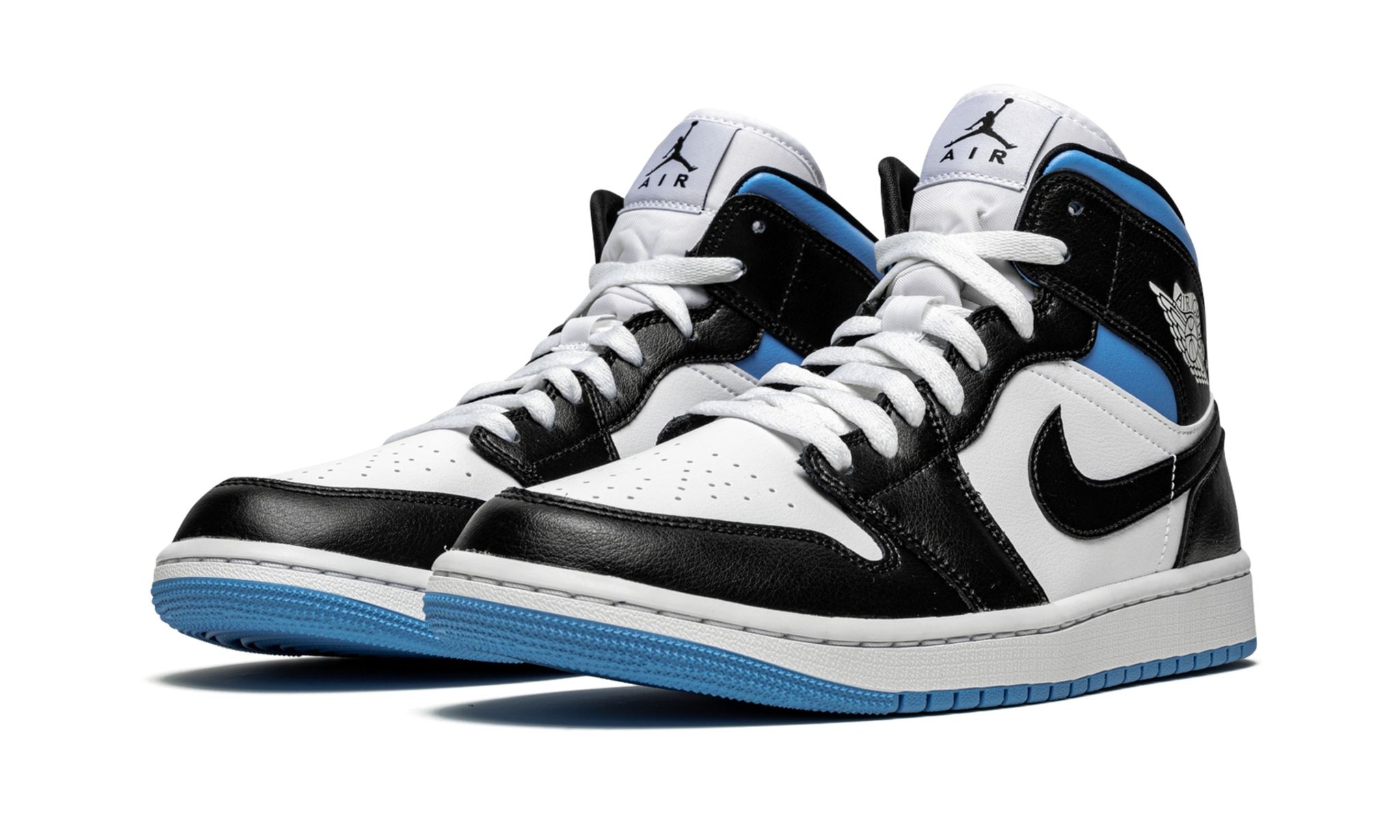 WMNS Air Jordan 1 Mid "Black / White / University Blue" - 2