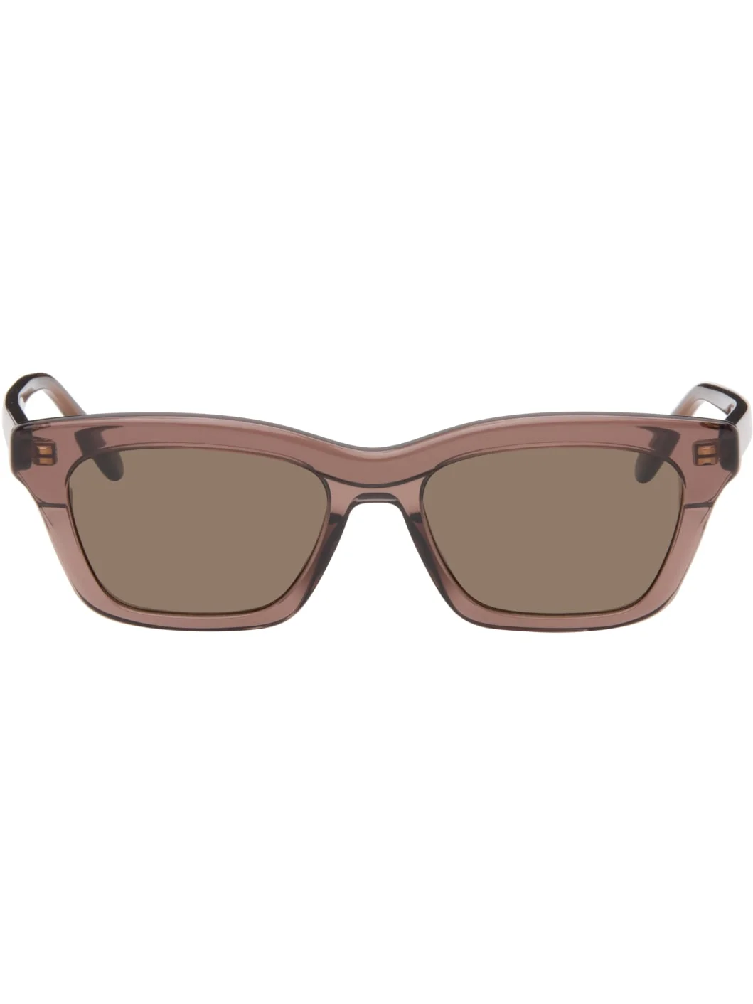 Brown Slim Rectangle Sunglasses - 1