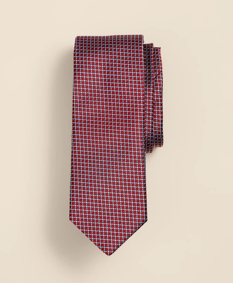Silk Grid-Dot Tie 1