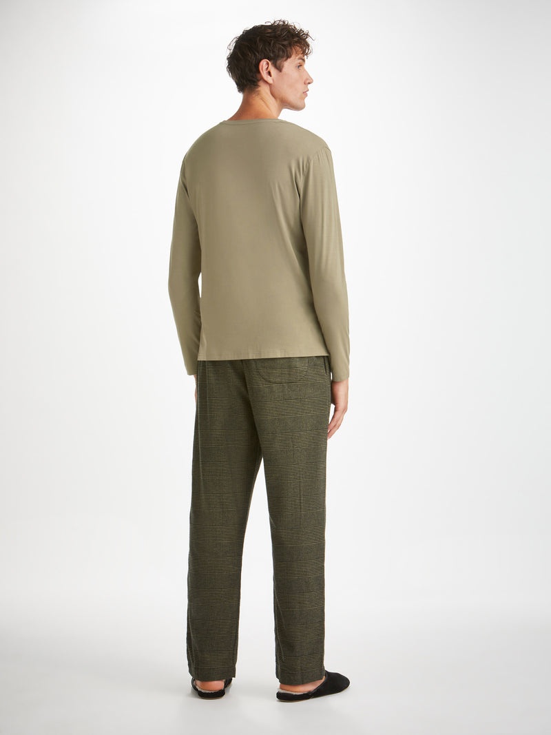 Men's Long Sleeve T-Shirt Basel Micro Modal Stretch Khaki - 4