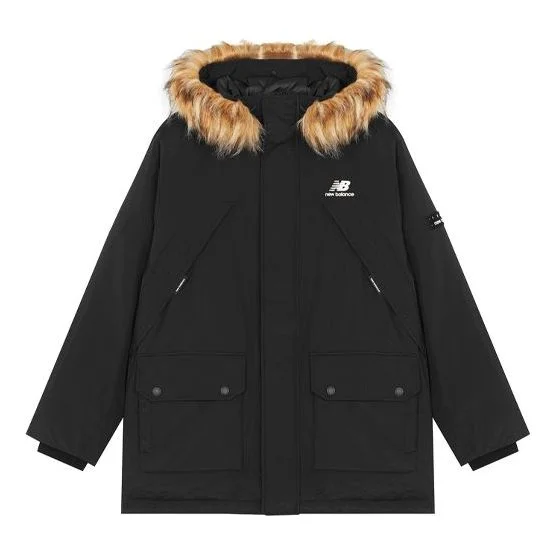 New Balance Street Style Logo Down Jacket 'Black Brown' AMJ14304-BK - 1