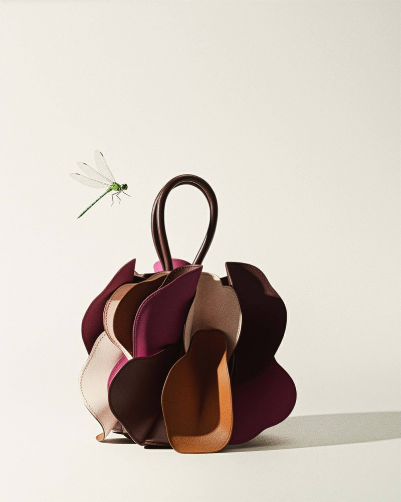 Multicolor Leather Flower Bag 1