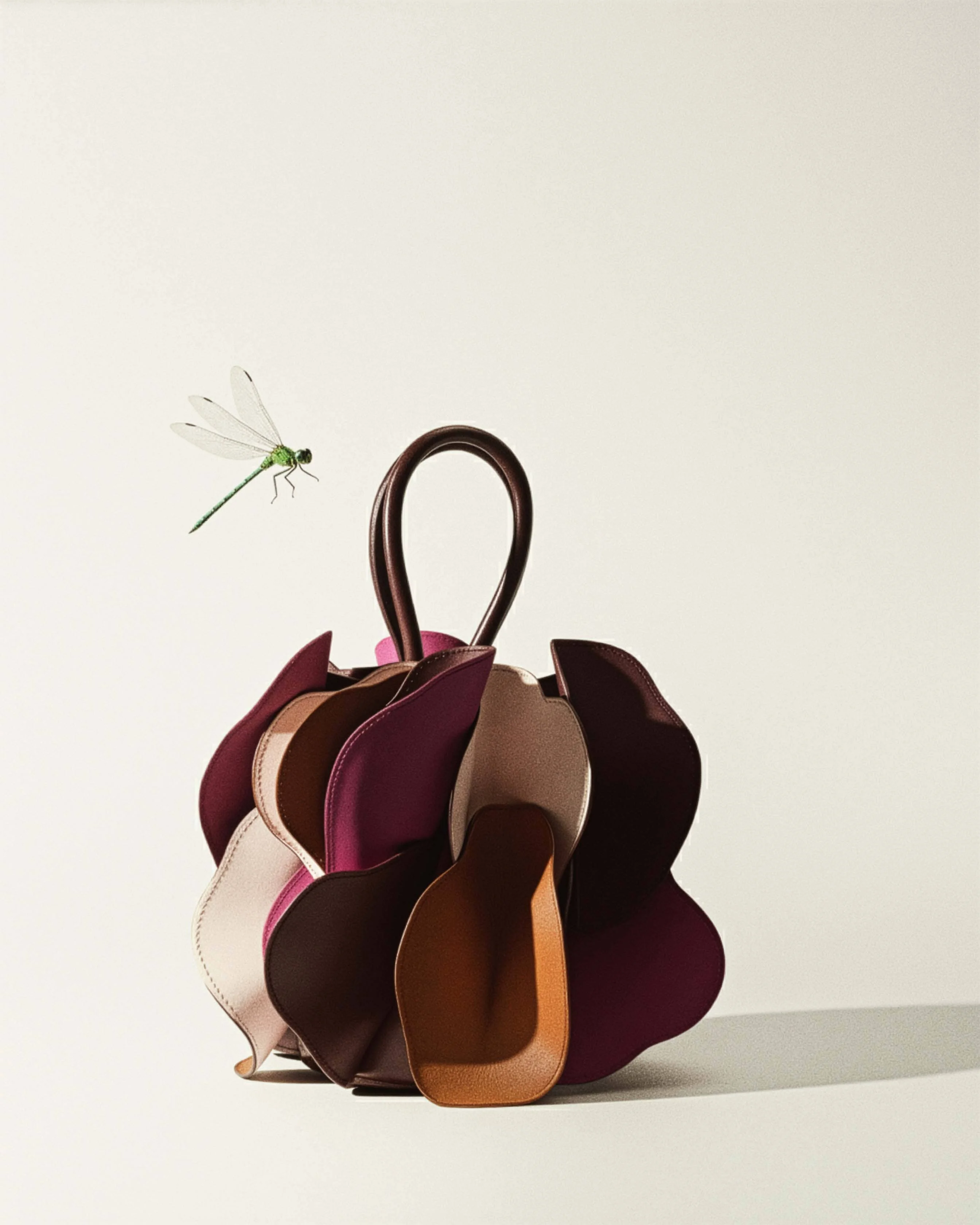 Multicolor Leather Flower Bag - 1