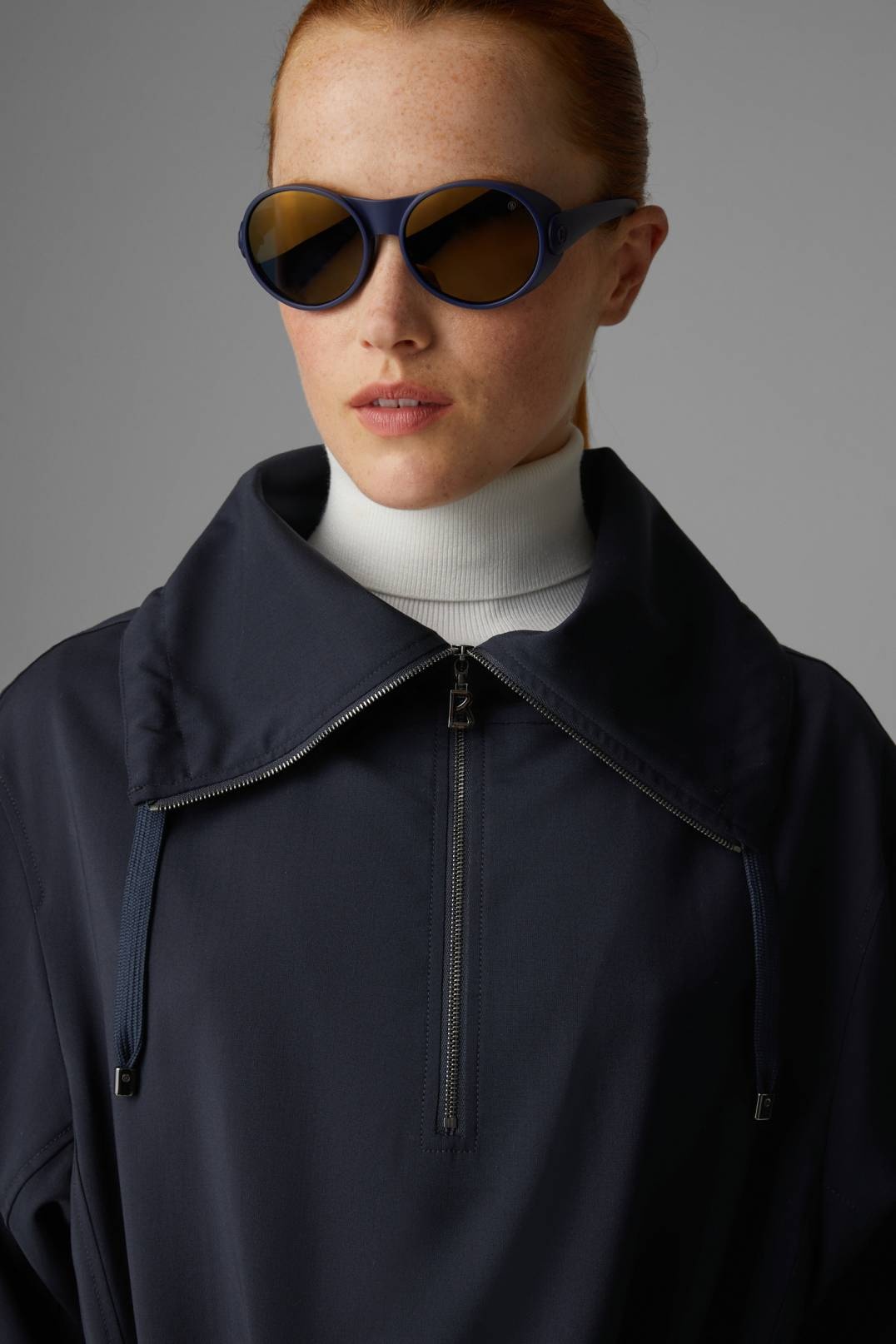 FANNY HALF-ZIP PULLOVER IN NAVY BLUE - 4