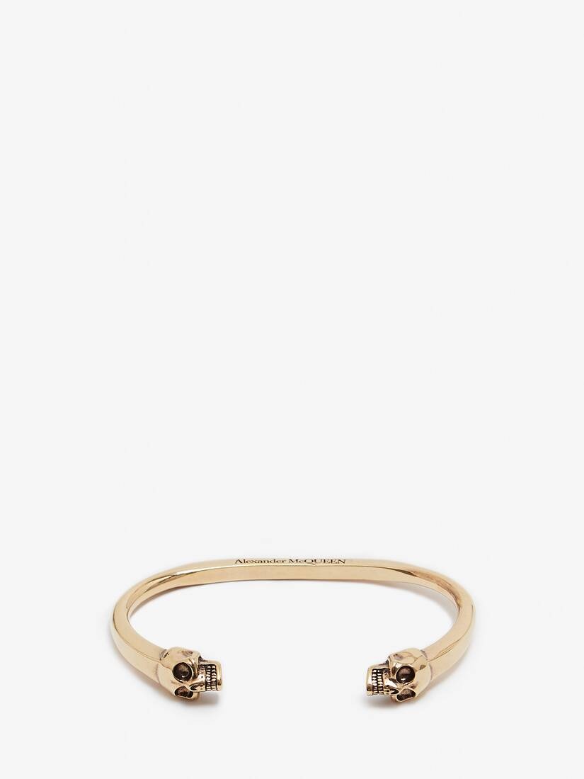 Twin Skull Bracelet in Gold - 1