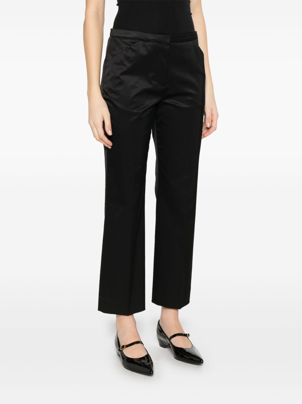 straight-leg cropped trousers - 3