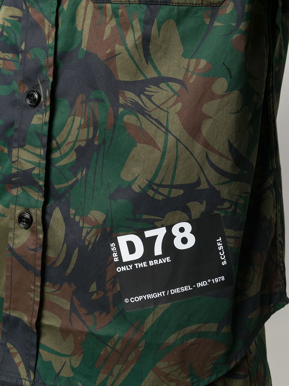 camouflage button-up shirt - 5