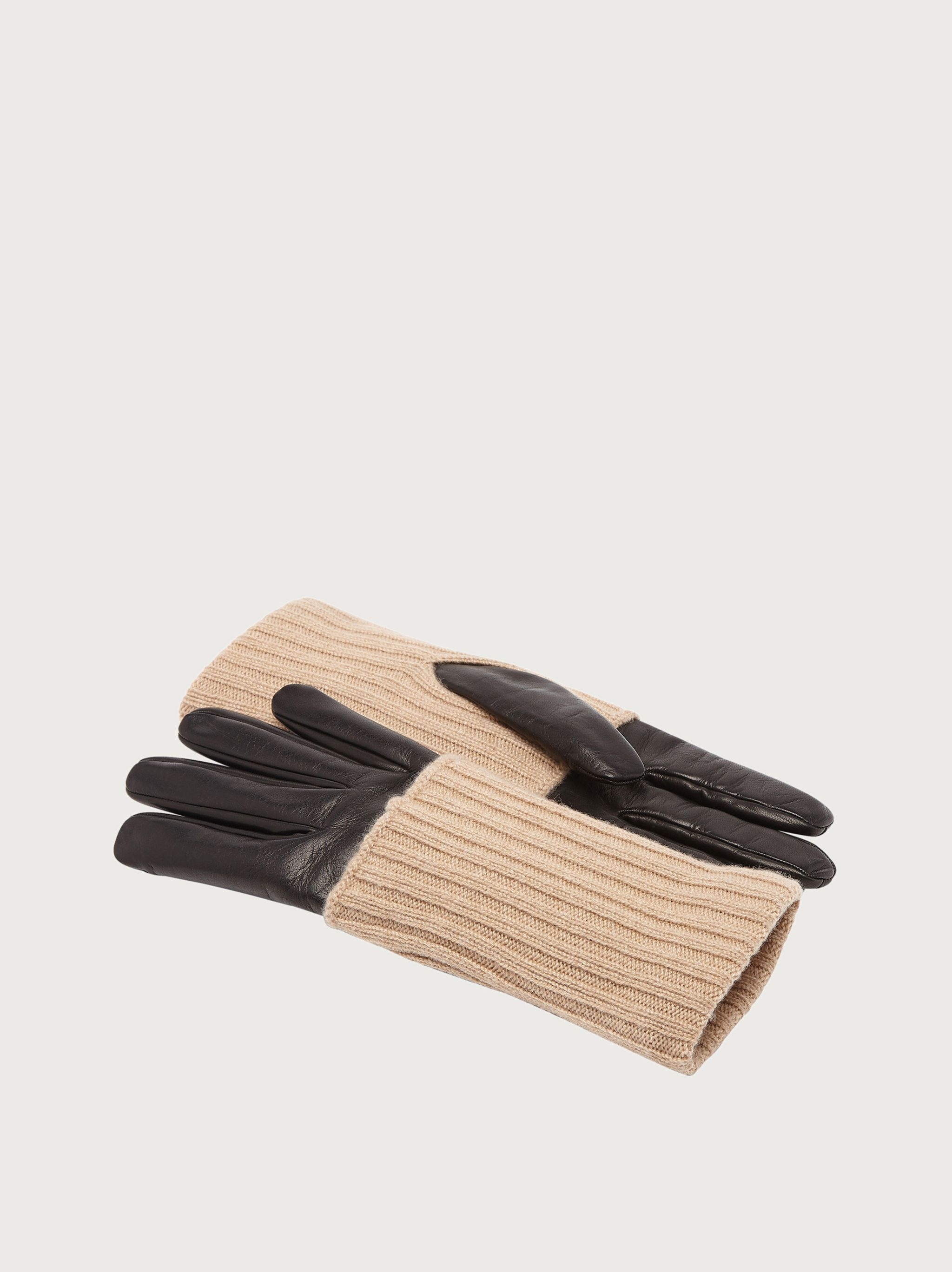 Cashmere and leather gloves - 3