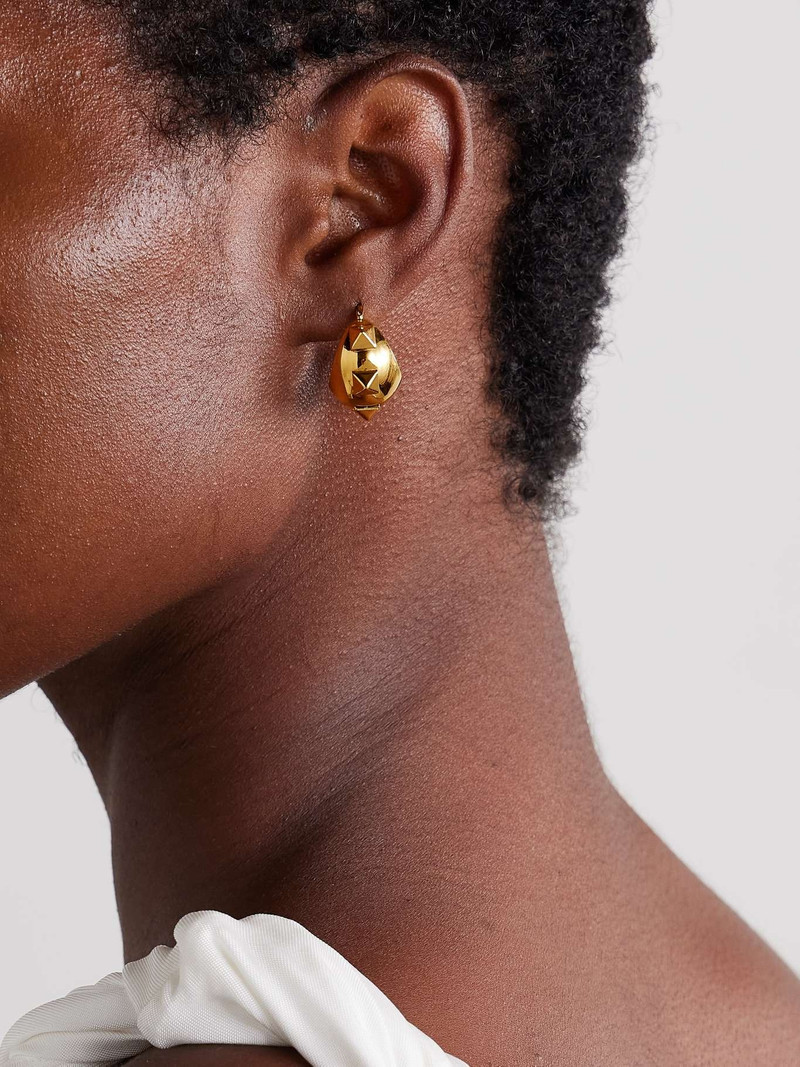 Valentino Rockstud Wispy gold-tone hoop earrings outlook