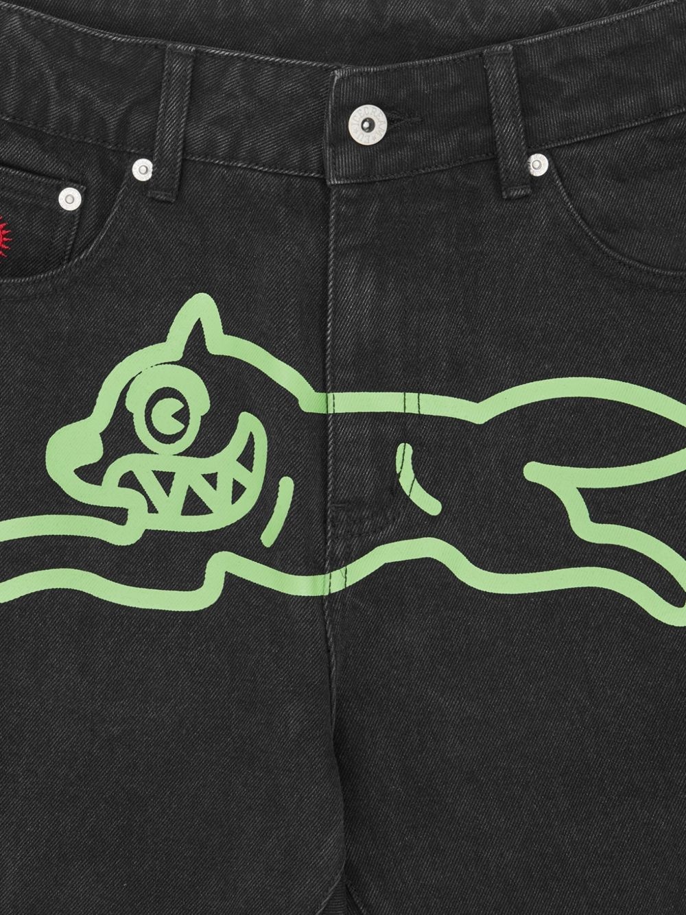 logo print jeans - 3