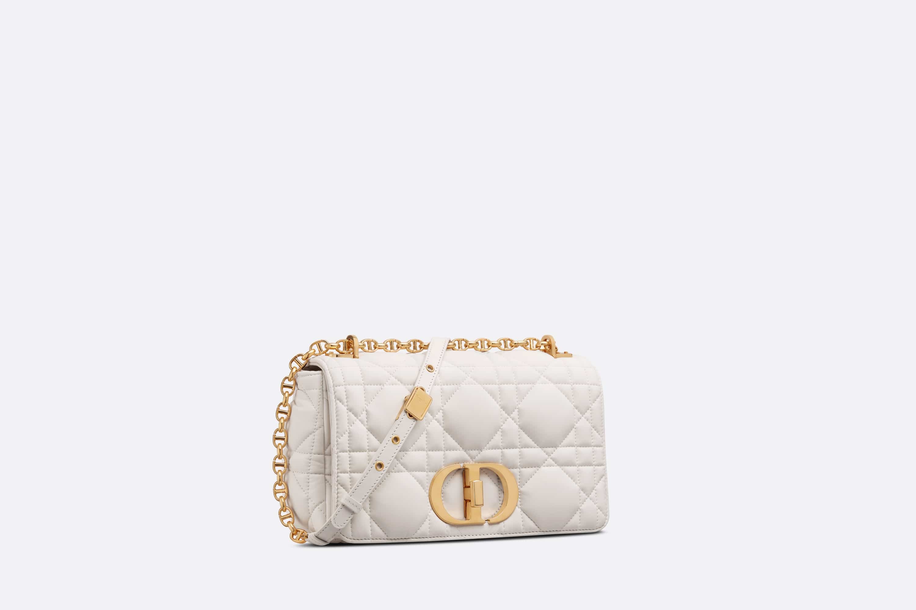 Shop Christian Dior CD1 DIOR CARO MACROCANNAGE POUCH Latte Quilted  Macrocannage by Bellaris