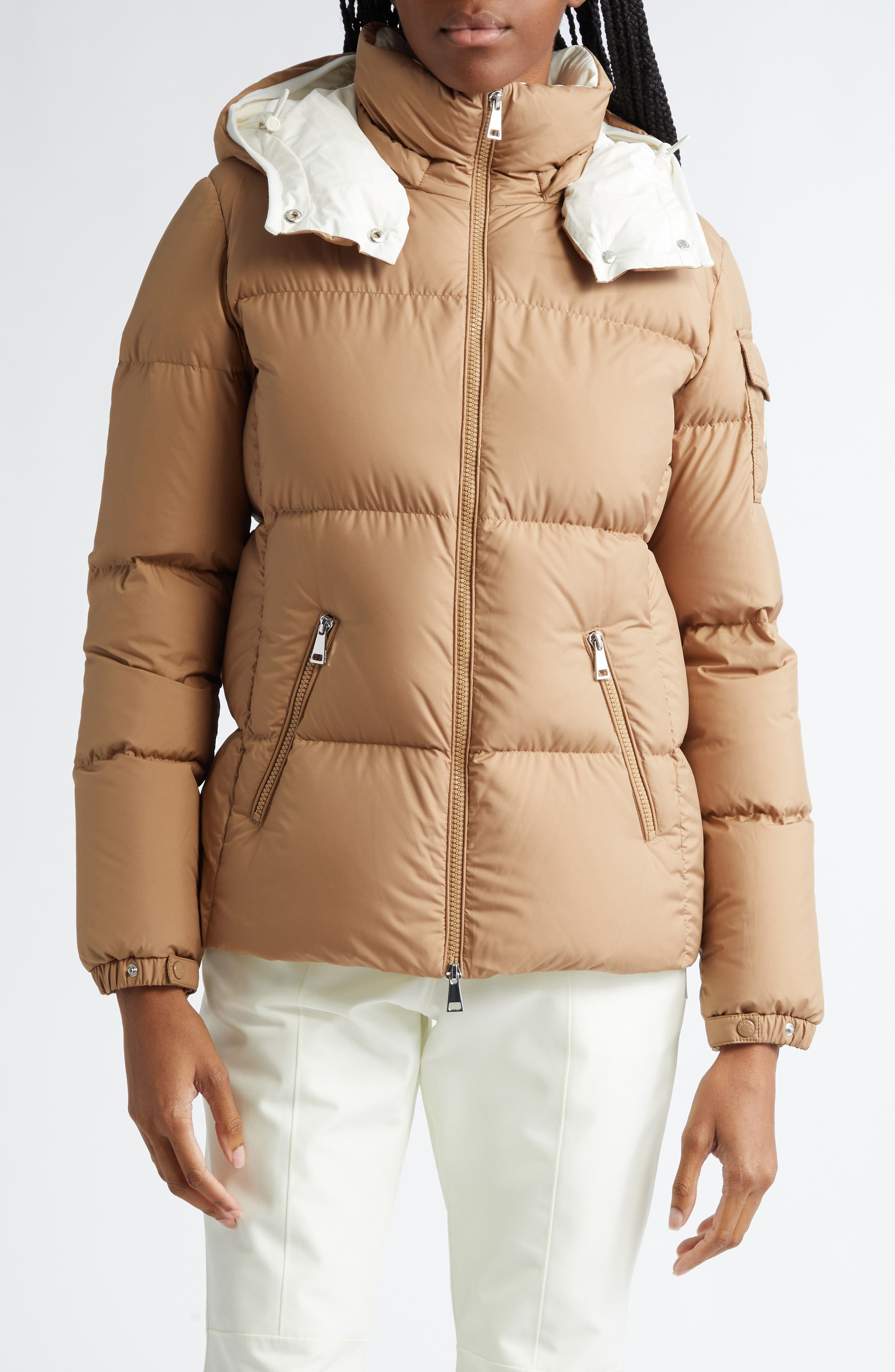 Moncler Fourmines Down Puffer Jacket in Light Beige at Nordstrom - 1