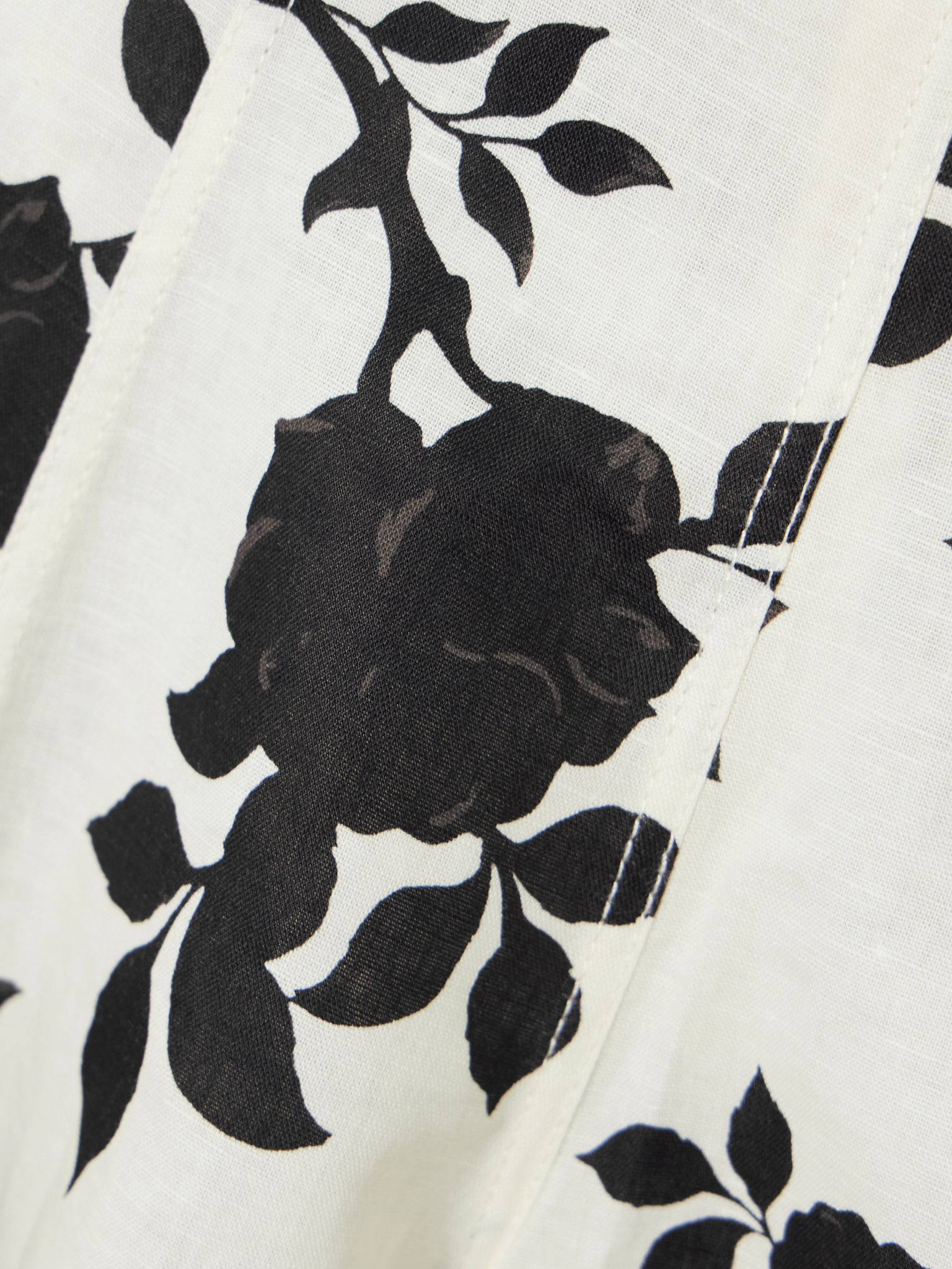Open-back bow-detailed floral-print linen and cotton-blend mini dress White - 4