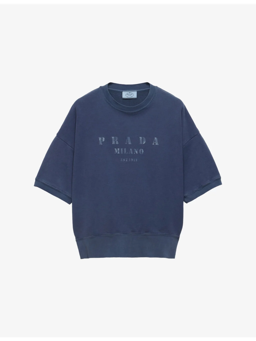 Logo-Print Short-Sleeve Cotton-Jersey Sweatshirt - 1