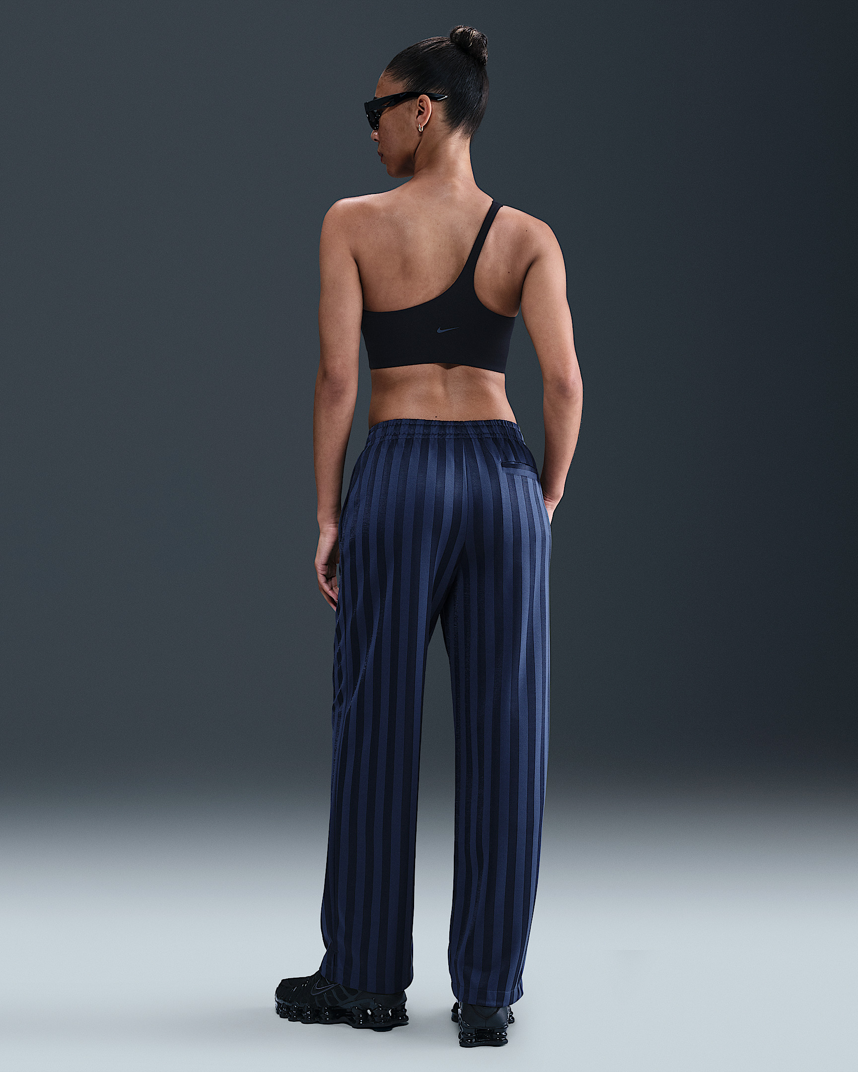 Nike Sportswear Women's Mid-Rise Loose Jacquard Striped Track Pants - 4