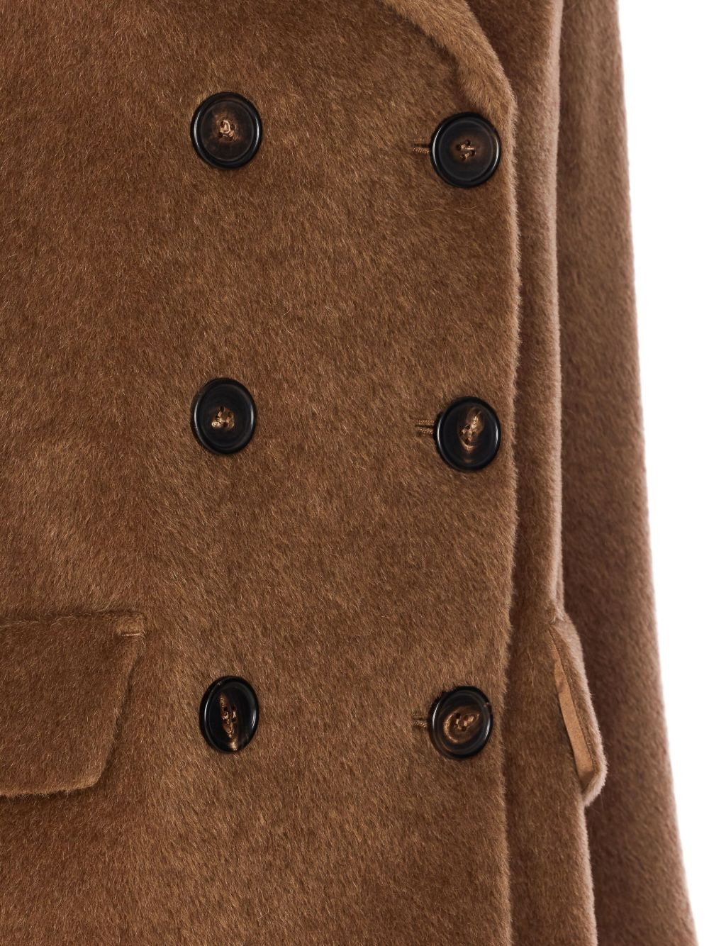 double-breasted brushed jacket - 4