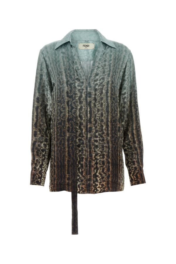 Fendi Woman Printed Silk Shirt - 1