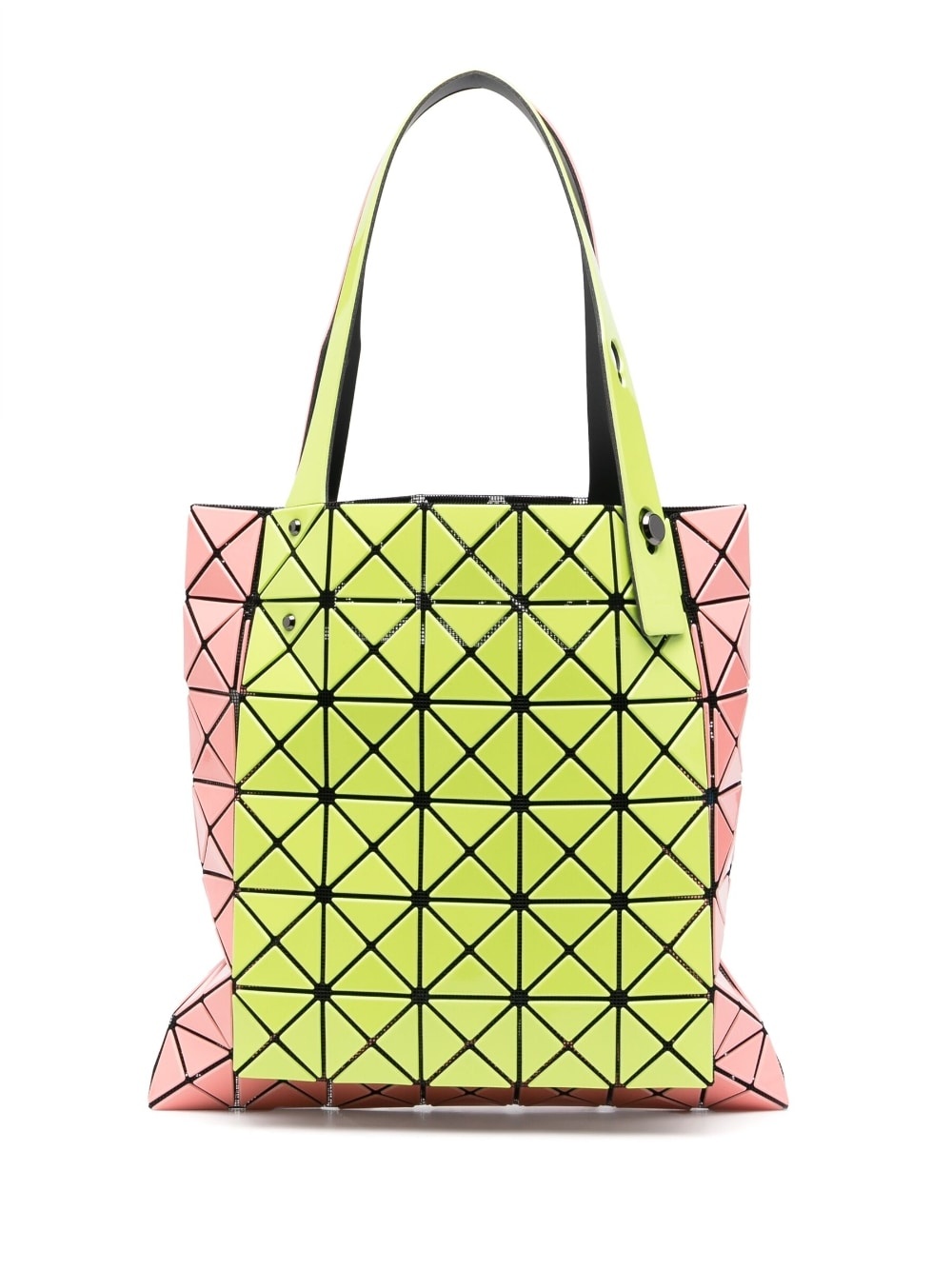 two-tone geometric tote bag - 1