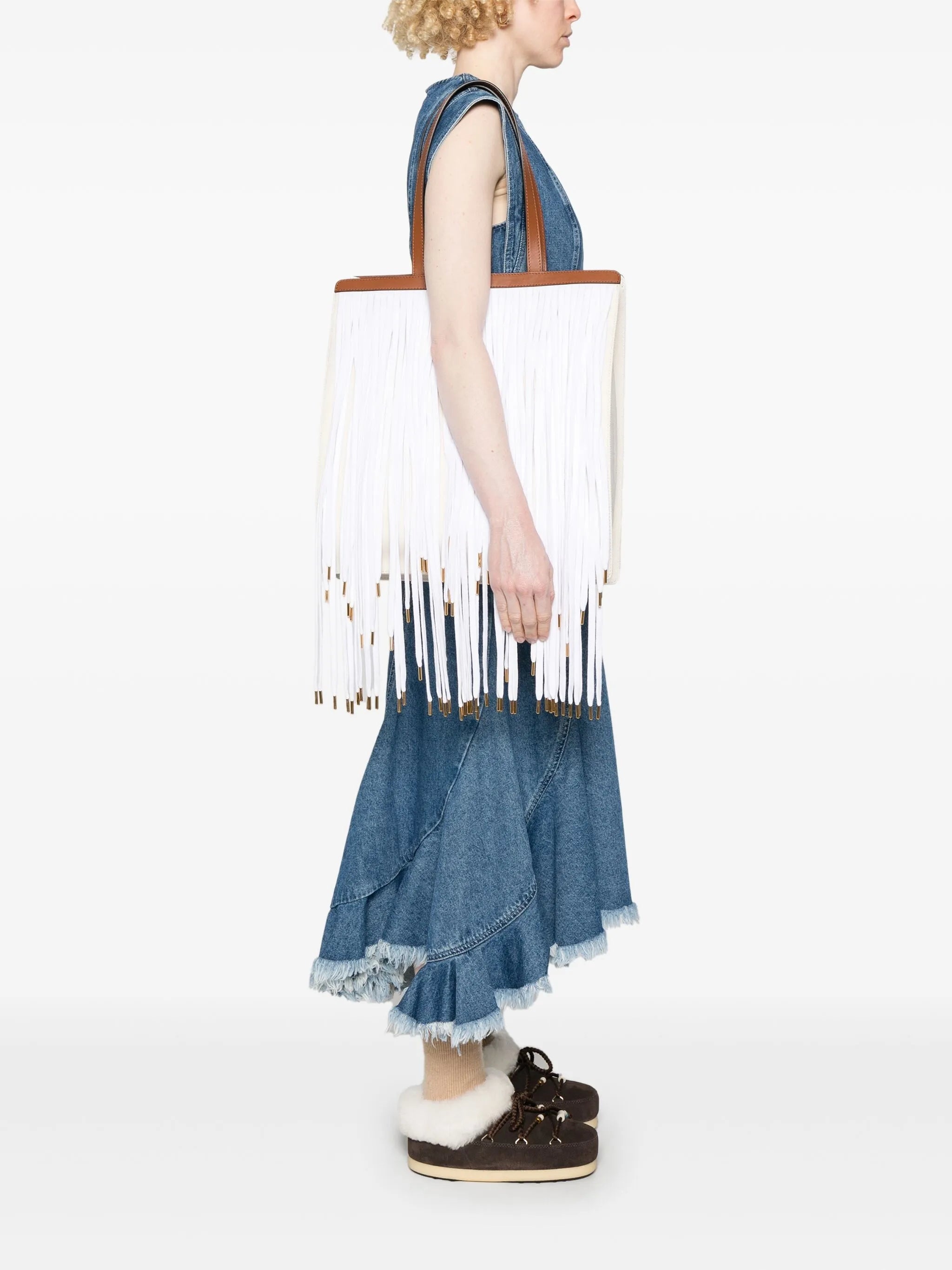 Fringe-detailed Tote Bag - 5