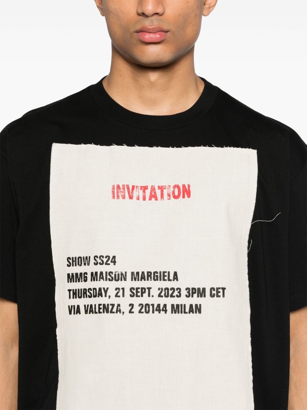 invitation-patch cotton T-shirt - 5