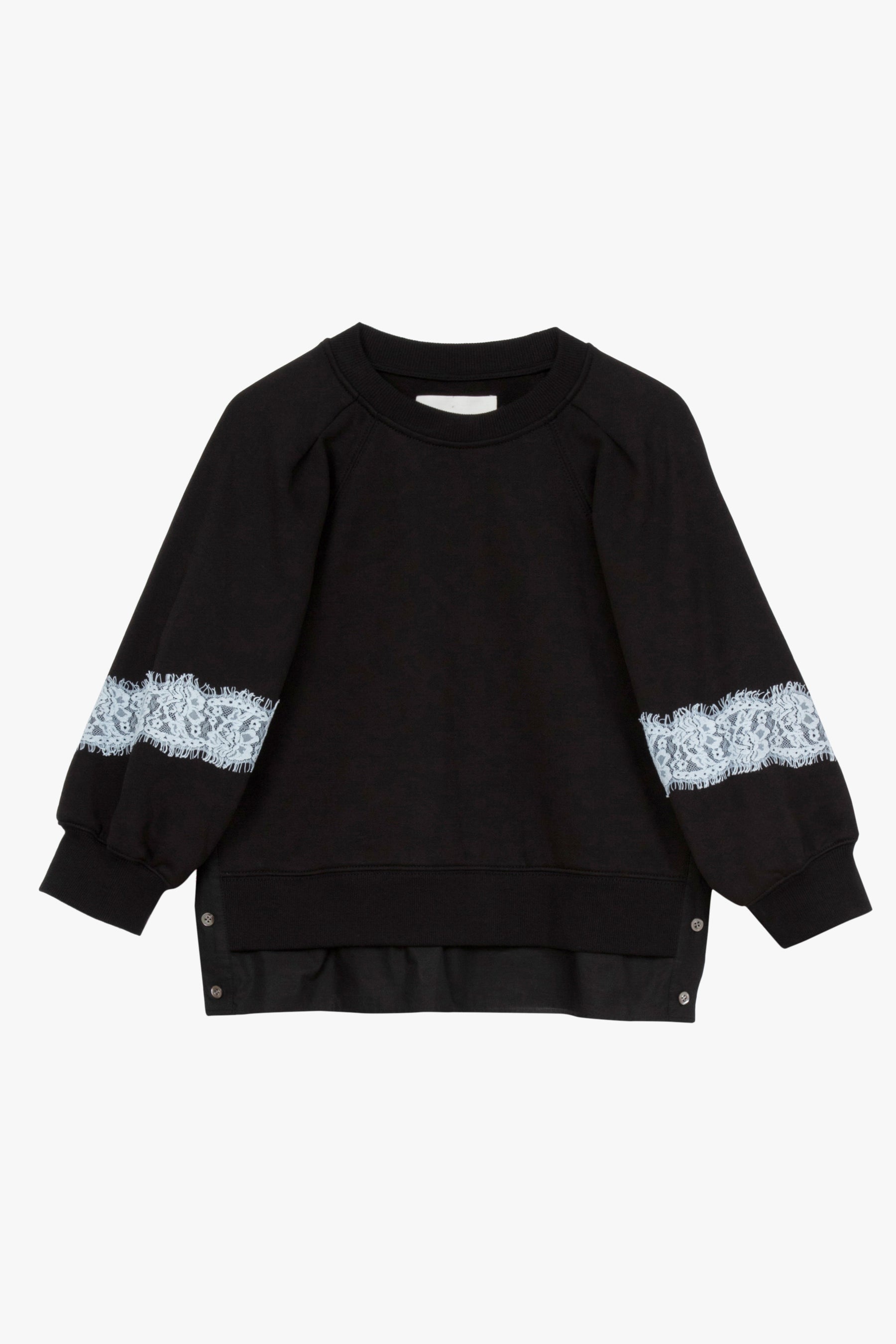 Lantern Sleeve Cotton Sweatshirt - 6