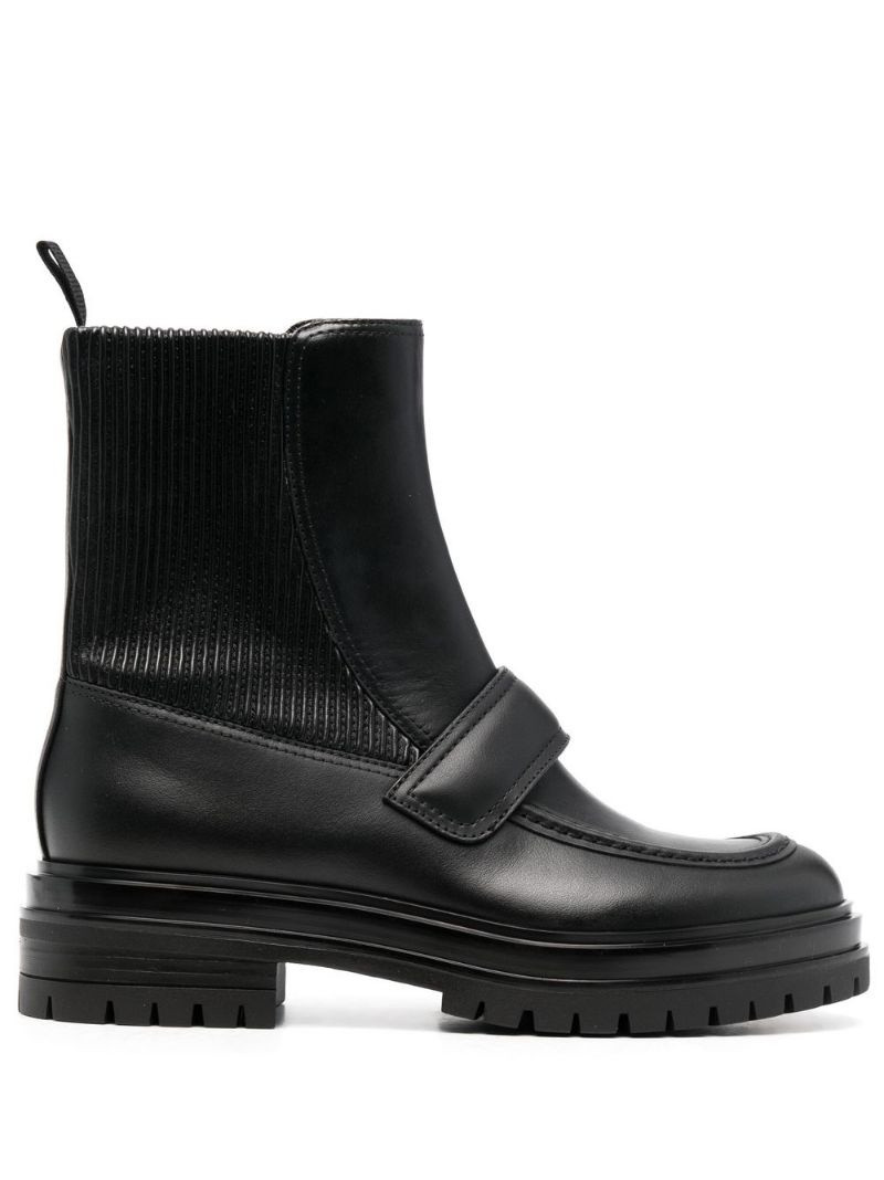 Gianvito Rossi leather-panel boots outlook