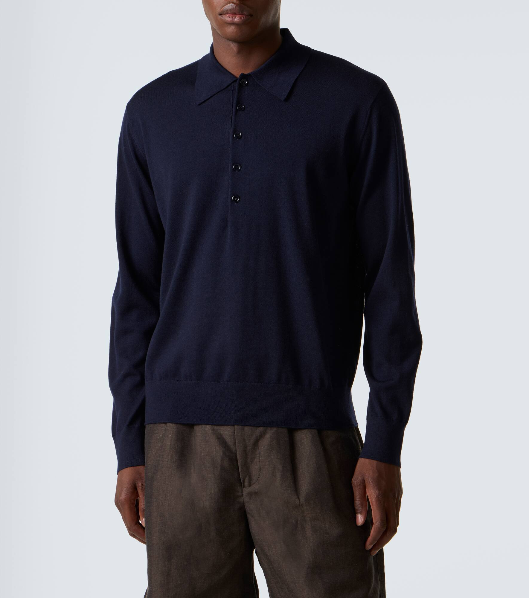 Wool polo sweater - 3