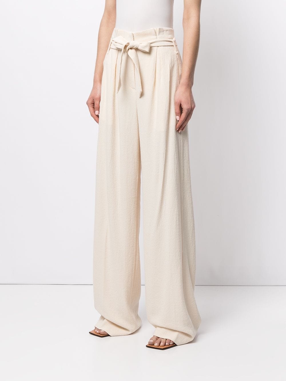 Emiko textured wide-leg trousers - 3