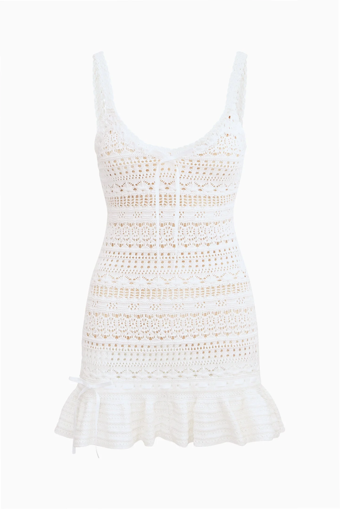 Madiya Crochet Cotton Mini Dress - 1