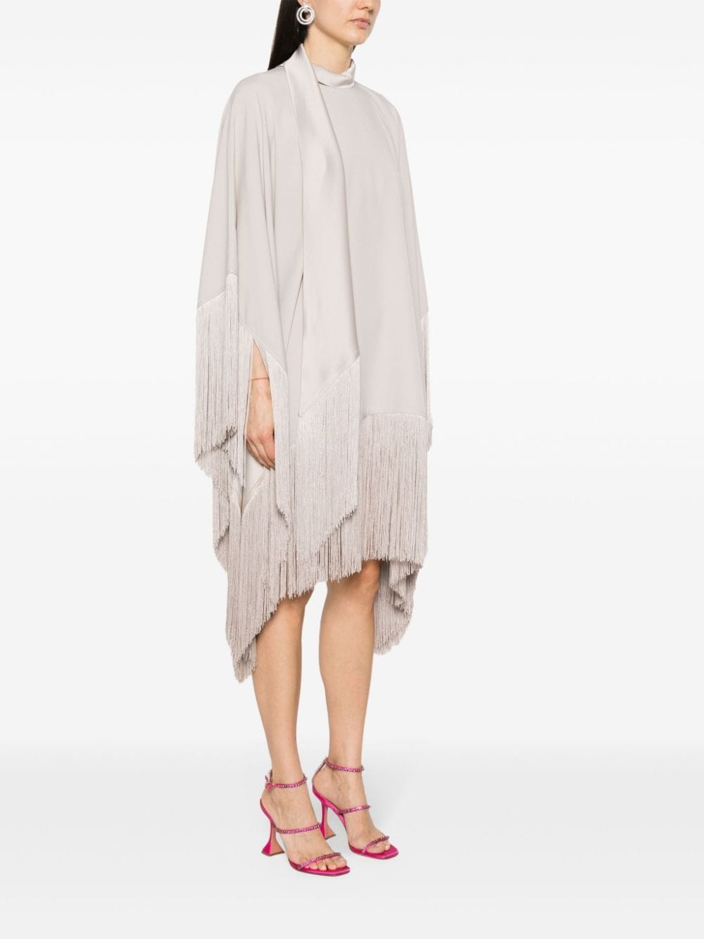 fringe-detail midi dress - 3