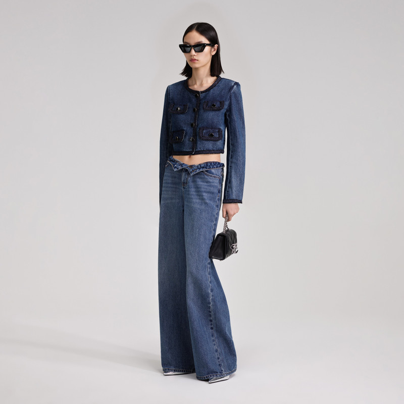 Wide Leg Denim Jeans 2