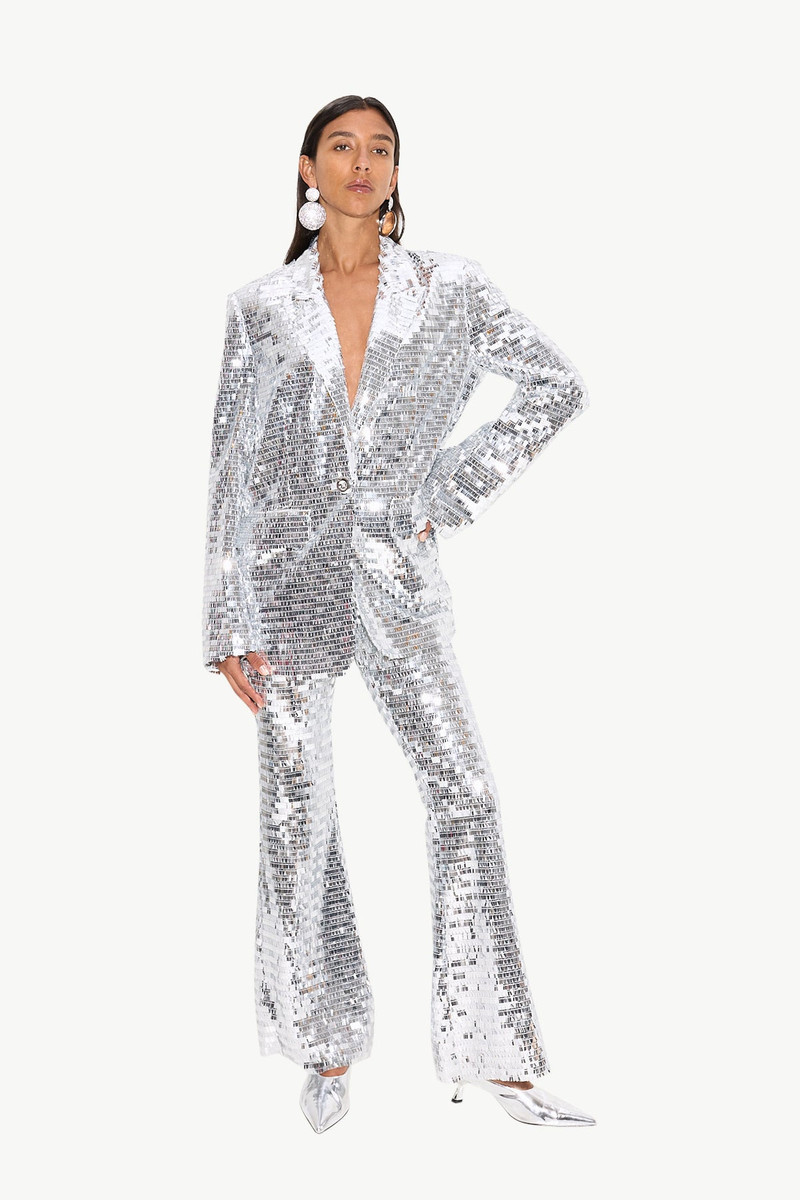 SIMONMILLER Sequin Robo Pant In Satellite Silver outlook