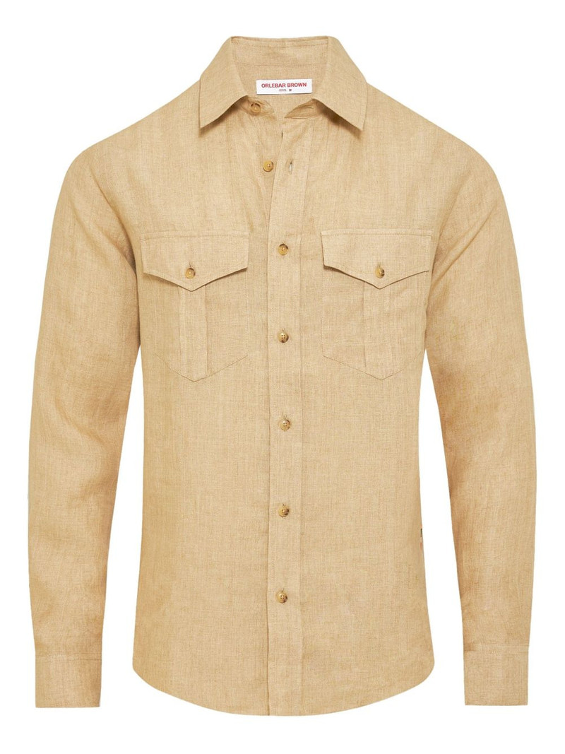 Colburn double-pocket linen shirt 1