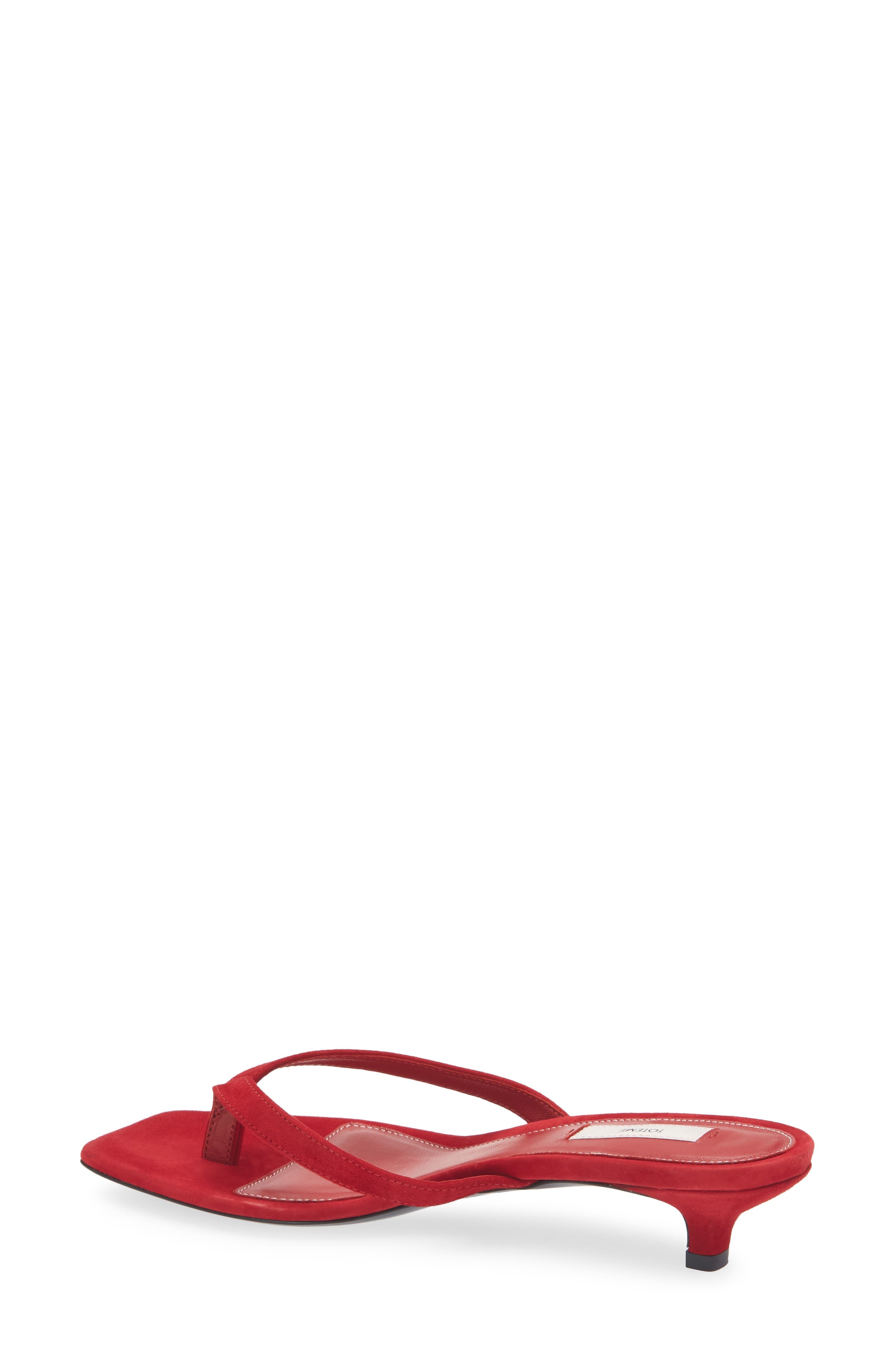 TOTEME Kitten Heel Flip Flop in Scarlet at Nordstrom - 2