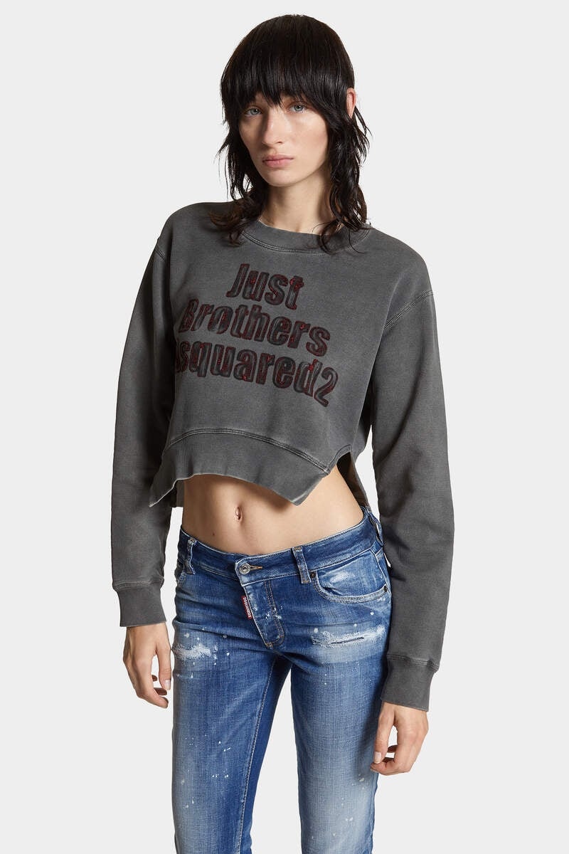 SPRAY DYED ROUND RIB CREWNECK SWEATSHIRT - 3