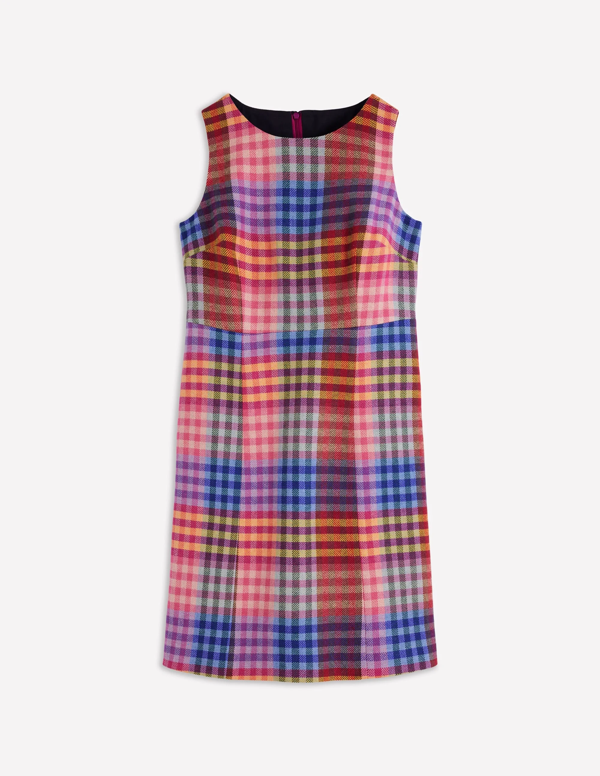 Annie Check Shift Dress-Rainbow Multigingham - 1