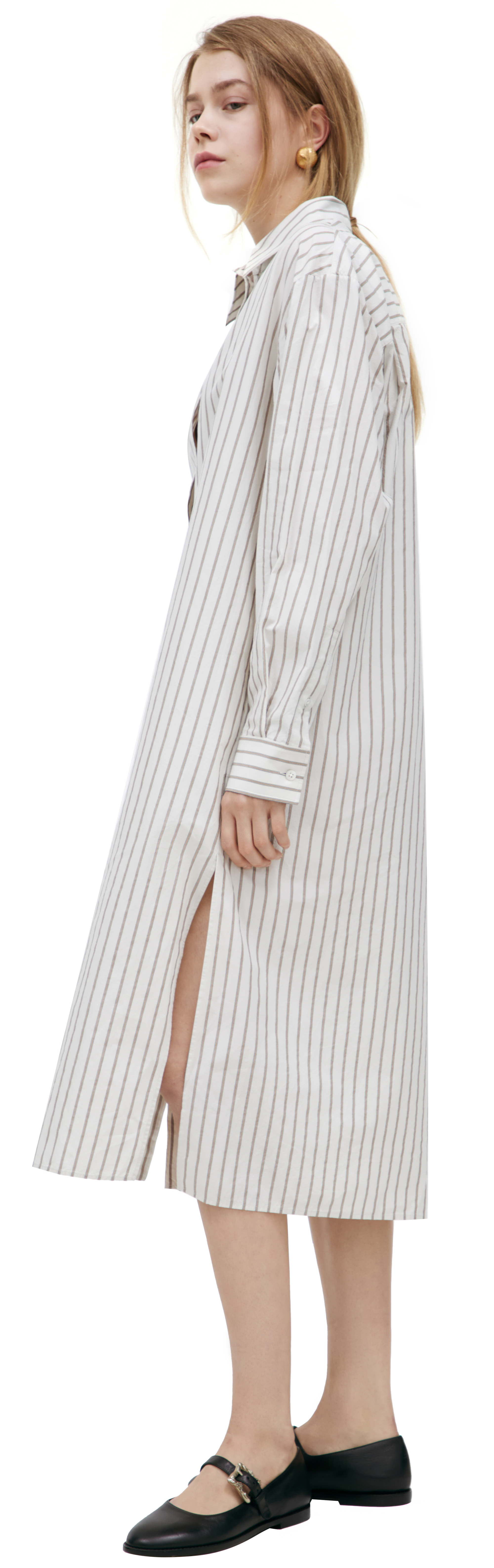 SILK STRIPPED DRESS - 2