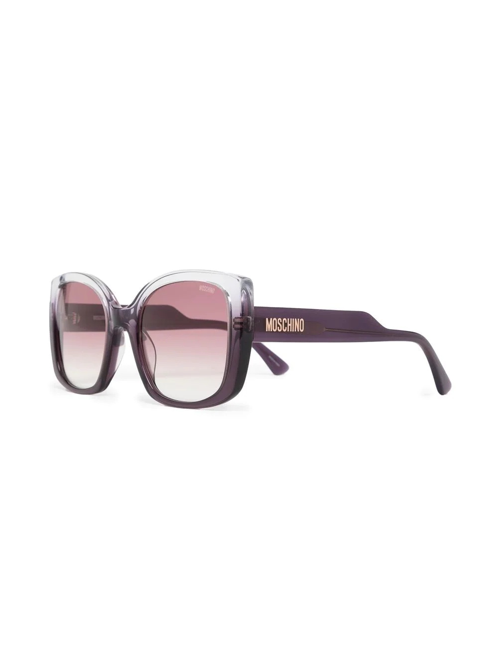 logo-print transparent sunglasses - 2