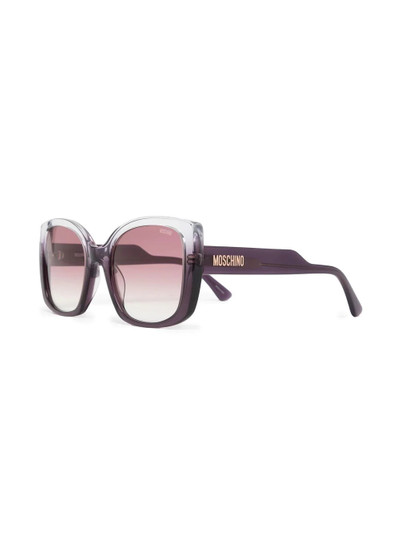 Moschino logo-print transparent sunglasses outlook