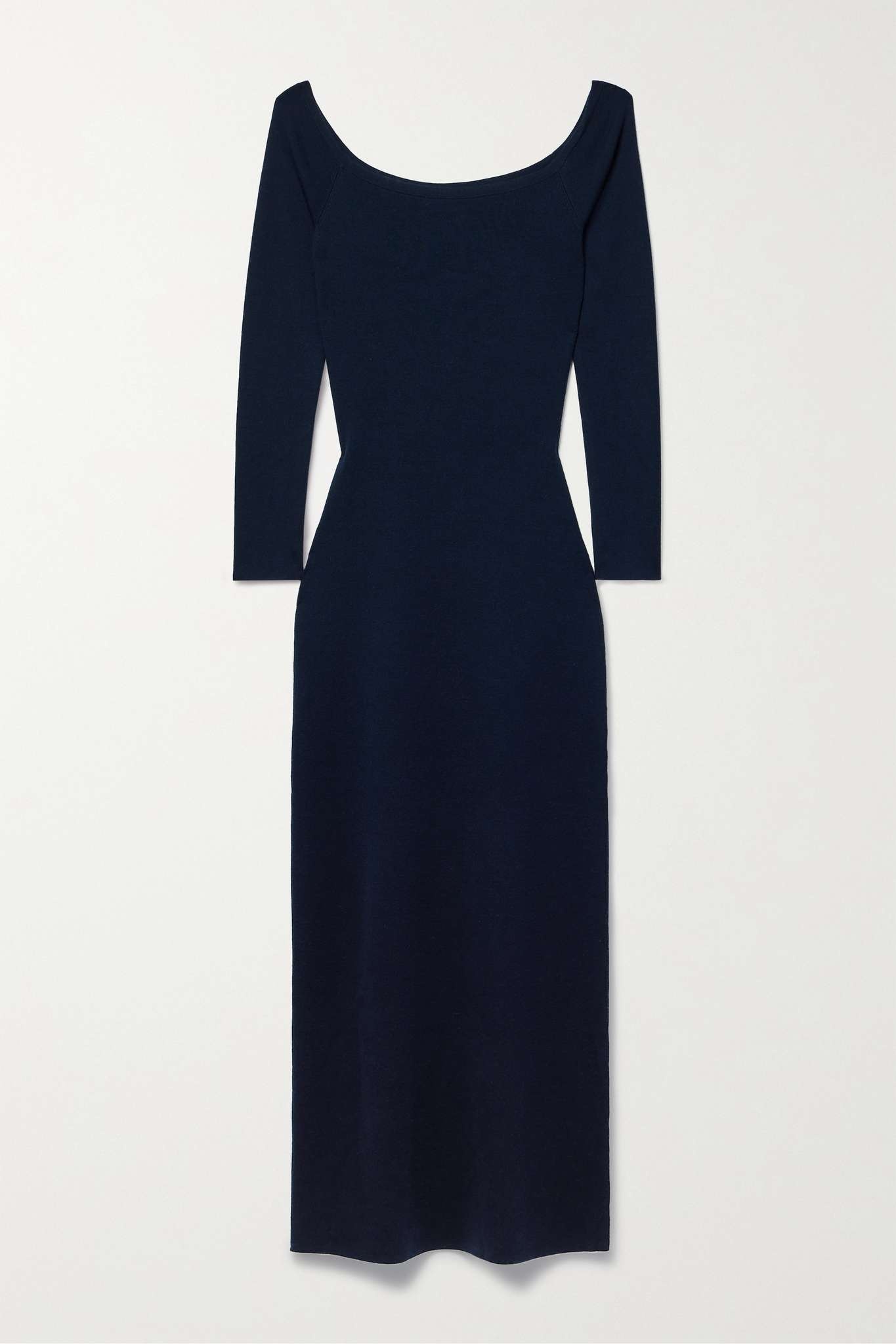 Selwyn off-the-shoulder wool and cashmere-blend midi dress - 1