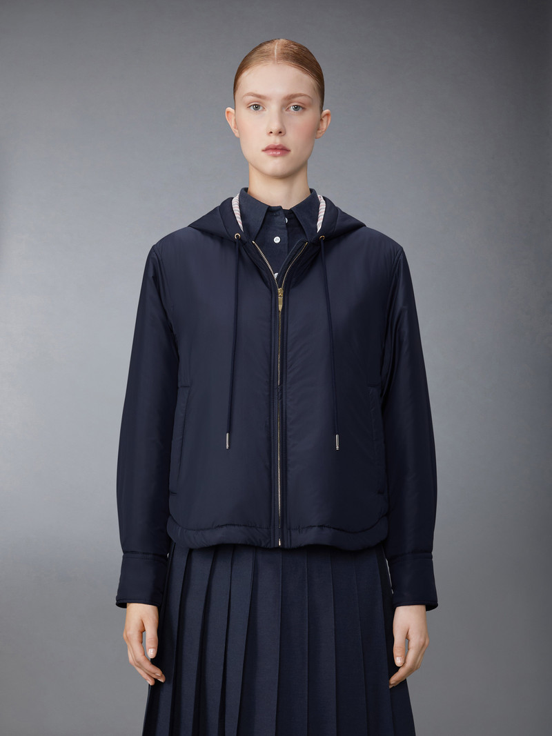 Thom Browne ULTRA LIGHT NYLON TECH DOWN FILL HOOD SHIRT HEM JACKET outlook