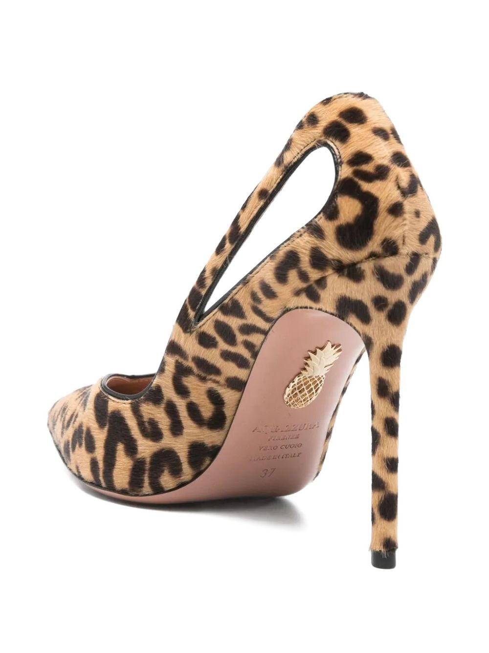 105mm leopard-print cut-out pumps - 4