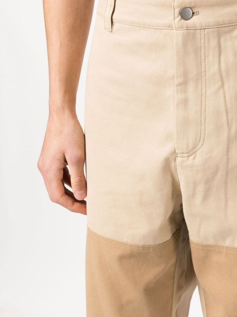 two-tone straight trousers - 5