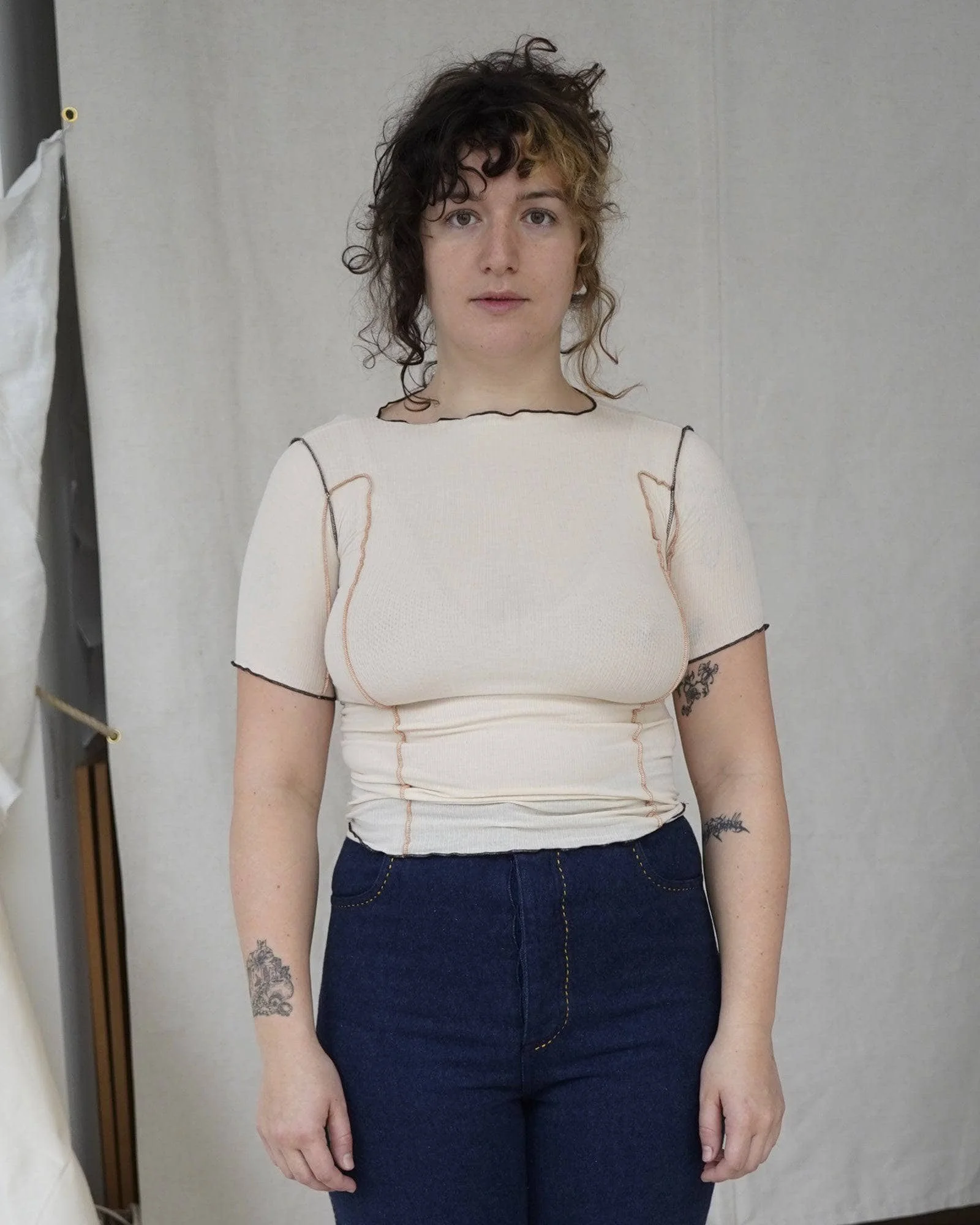 Omato 3/4 Tee Shirt - Fine Organic Cotton Rib - 1