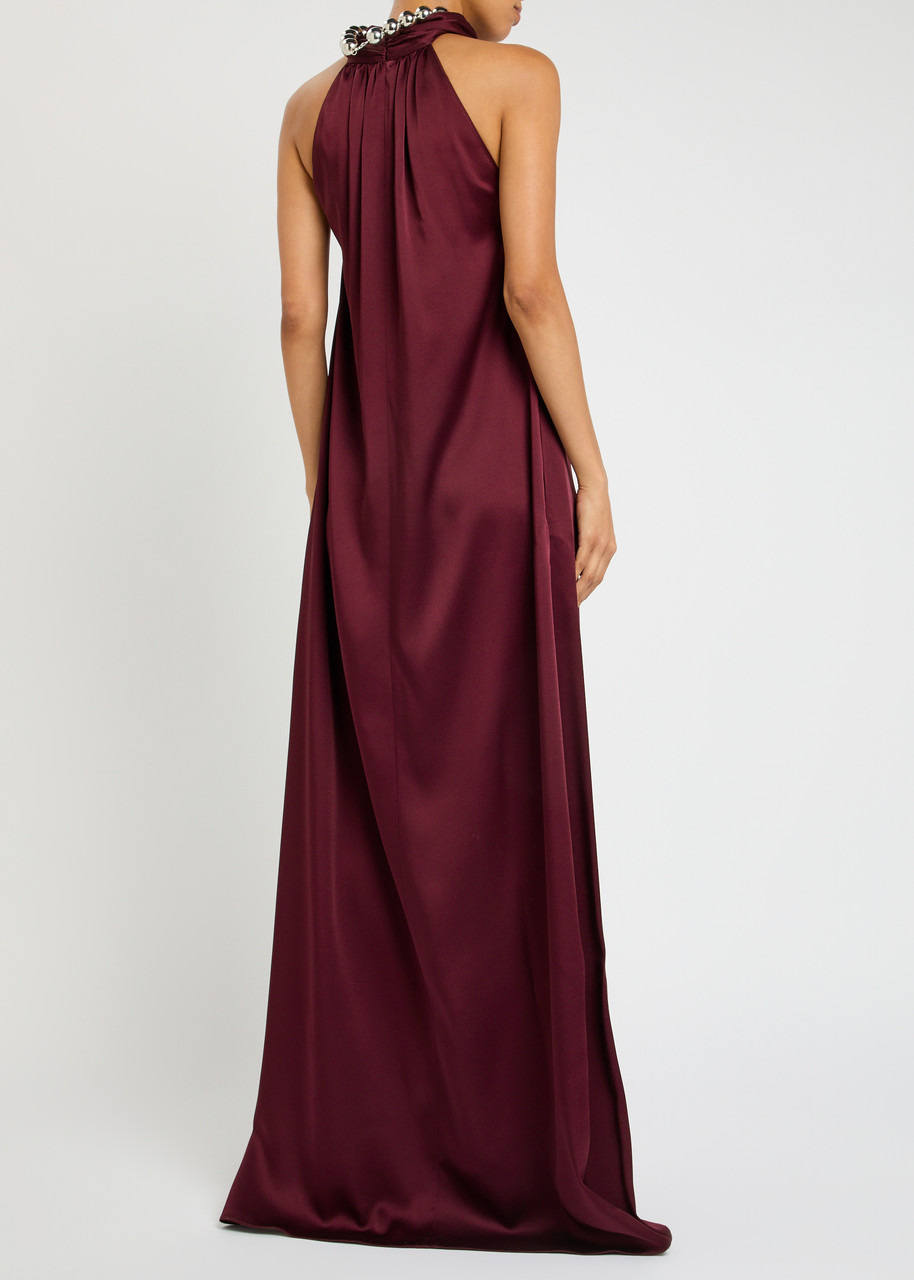 Stella Mccartney Chain-embellished Satin-crepe Gown - 3