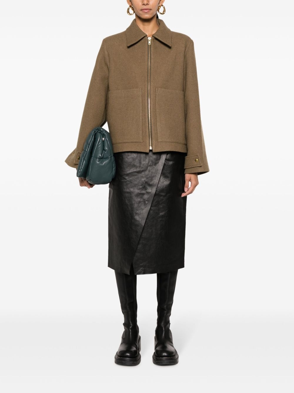 strap-detail wrap midi skirt - 2