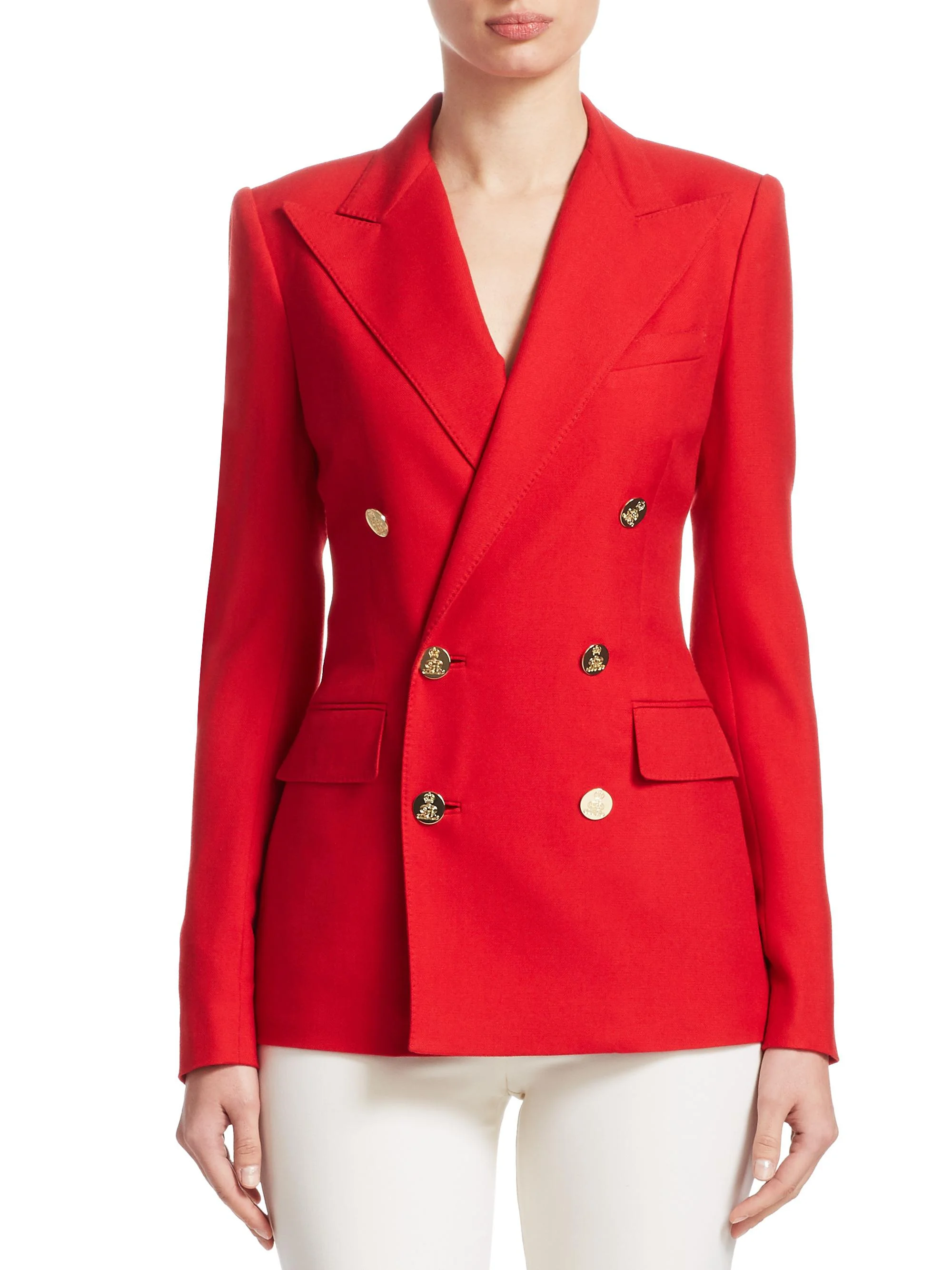Women's Camden Double-Breasted Jacket - Red - 1
