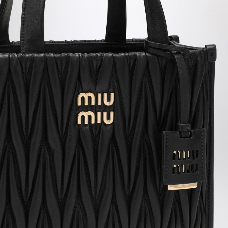 Miu Miu Black Quilted Shopping Bag Women - 5