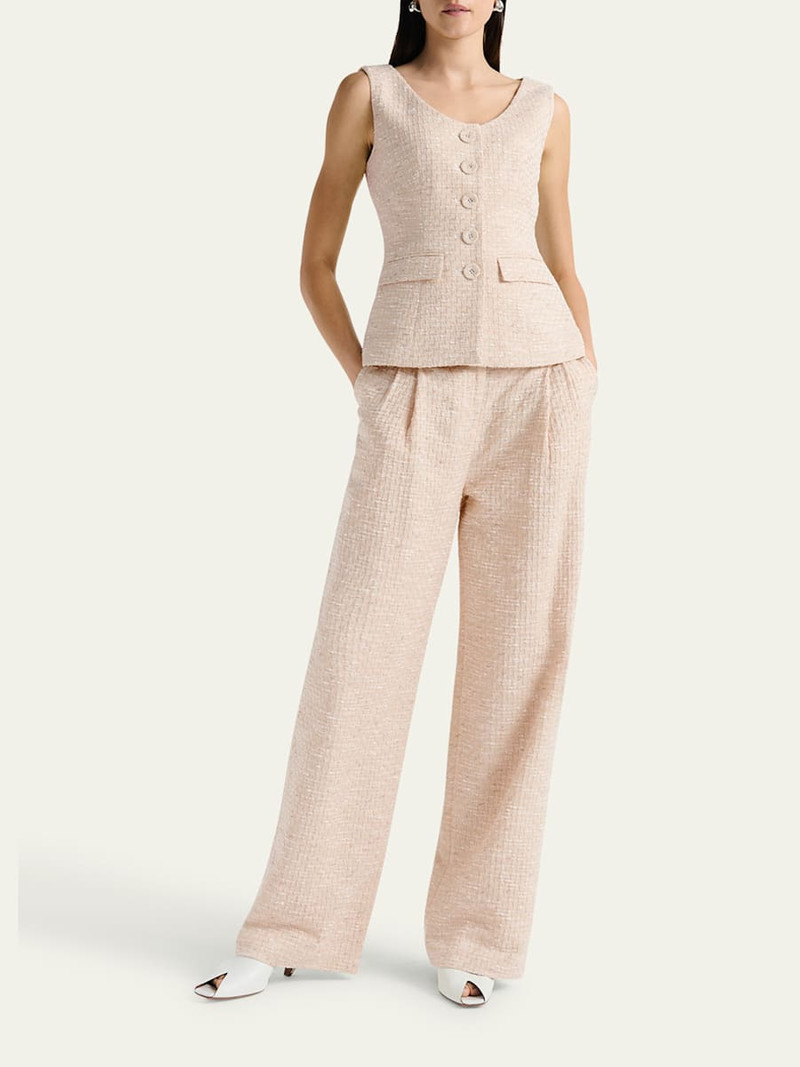 ANNA QUAN Eloise Sleeveless Tweed Top outlook