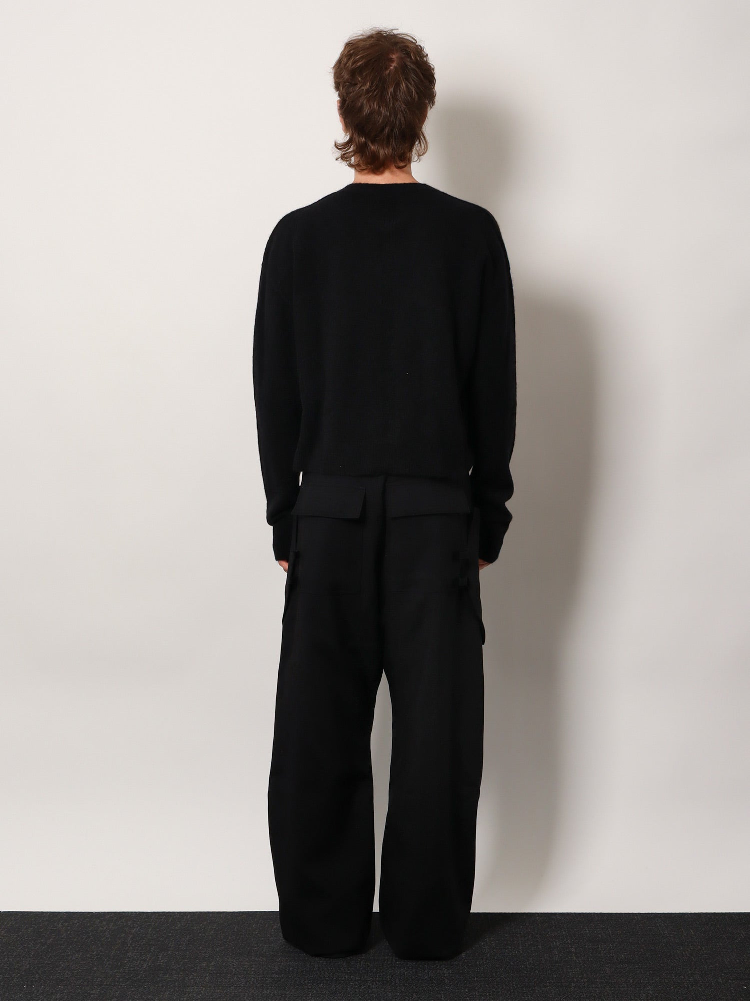 Rick Owens Men Tommy V Neck Alpaca Blend Sweater - 3